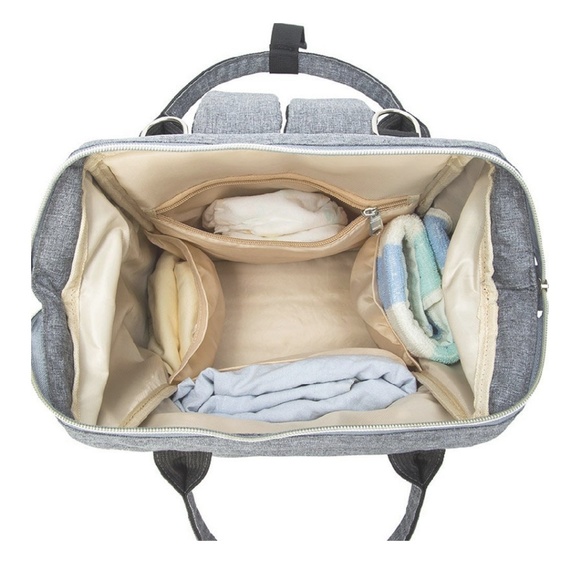 Grey diaper bag backpack - Picture 3 of 7